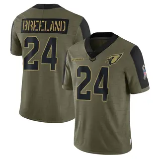 Arizona Cardinals Men's Bashaud Breeland Limited 2021 Salute To Service Jersey - Olive