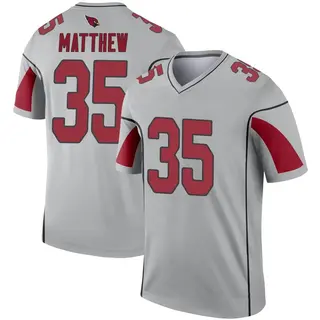 Arizona Cardinals Men's Christian Matthew Legend Inverted Silver Jersey
