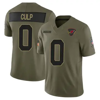Arizona Cardinals Men's Elijah Culp Limited 2025 Salute to Service Jersey - Olive