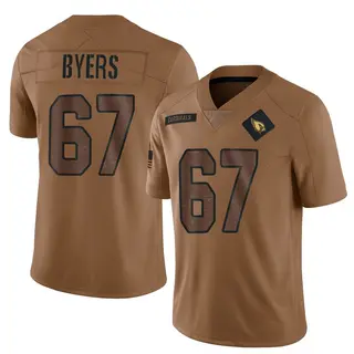 Arizona Cardinals Men's Jeremiah Byers Limited 2023 Salute To Service Jersey - Brown