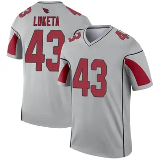 Arizona Cardinals Men's Jesse Luketa Legend Inverted Silver Jersey