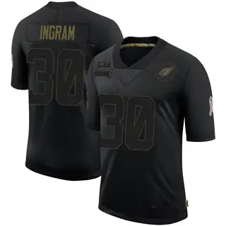 Arizona Cardinals Men's Keaontay Ingram Limited 2020 Salute To Service Jersey - Black