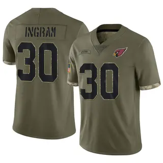 Arizona Cardinals Men's Keaontay Ingram Limited 2022 Salute To Service Jersey - Olive