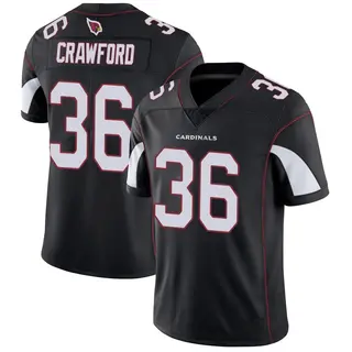 Arizona Cardinals Men's Kitan Crawford Limited Vapor Untouchable Jersey - Black
