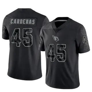 Arizona Cardinals Men's Oscar Cardenas Limited Reflective Jersey - Black