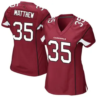Arizona Cardinals Women's Christian Matthew Game Cardinal Team Color Jersey