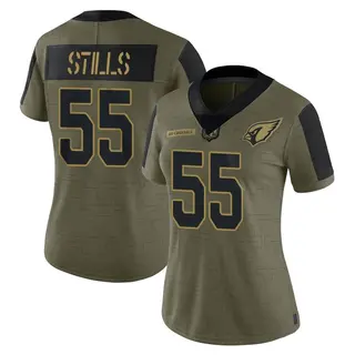 Arizona Cardinals Women's Dante Stills Limited 2021 Salute To Service Jersey - Olive
