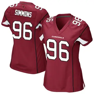 Arizona Cardinals Women's Elijah Simmons Game Cardinal Team Color Jersey