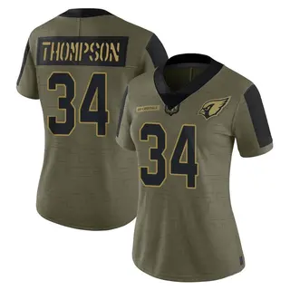 Arizona Cardinals Women's Jalen Thompson Limited 2021 Salute To Service Jersey - Olive