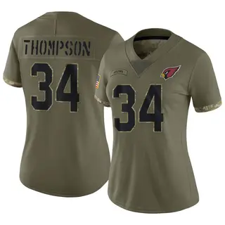 Arizona Cardinals Women's Jalen Thompson Limited 2022 Salute To Service Jersey - Olive