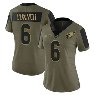 Arizona Cardinals Women's James Conner Limited 2021 Salute To Service Jersey - Olive