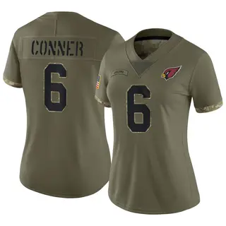 Arizona Cardinals Women's James Conner Limited 2022 Salute To Service Jersey - Olive
