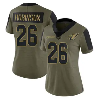Arizona Cardinals Women's Jammie Robinson Limited 2021 Salute To Service Jersey - Olive