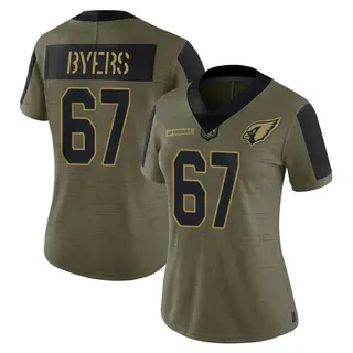 Arizona Cardinals Women's Jeremiah Byers Limited 2021 Salute To Service Jersey - Olive