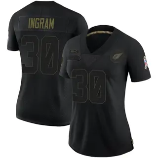Arizona Cardinals Women's Keaontay Ingram Limited 2020 Salute To Service Jersey - Black