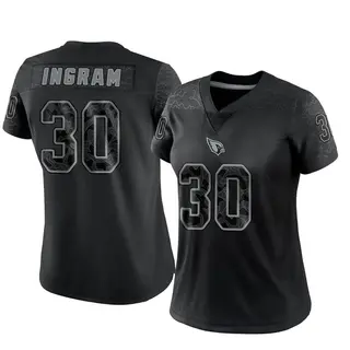 Arizona Cardinals Women's Keaontay Ingram Limited Reflective Jersey - Black
