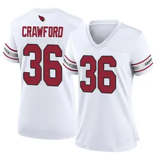 Arizona Cardinals Women's Kitan Crawford Game Jersey - White