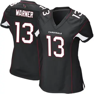 Arizona Cardinals Women's Kurt Warner Game Alternate Jersey - Black