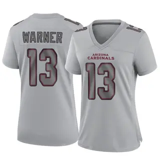 Arizona Cardinals Women's Kurt Warner Game Atmosphere Fashion Jersey - Gray