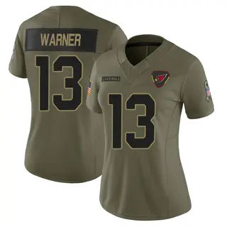 Arizona Cardinals Women's Kurt Warner Limited 2025 Salute to Service Jersey - Olive