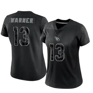 Arizona Cardinals Women's Kurt Warner Limited Reflective Jersey - Black