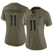 Arizona Cardinals Women's Larry Fitzgerald Limited 2022 Salute To Service Jersey - Olive