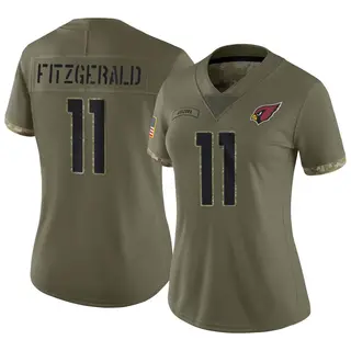Arizona Cardinals Women's Larry Fitzgerald Limited 2022 Salute To Service Jersey - Olive