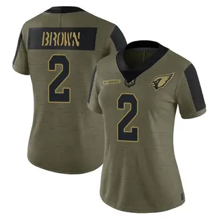 Arizona Cardinals Women's Marquise Brown Limited 2021 Salute To Service Jersey - Olive