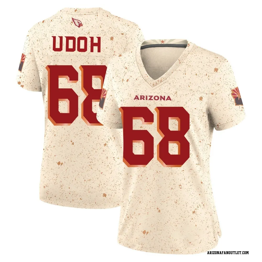 Arizona Cardinals Women's Olisaemeka Udoh Game Natural 2025 Rivalries Collection Jersey