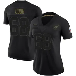 Arizona Cardinals Women's Olisaemeka Udoh Limited 2020 Salute To Service Jersey - Black