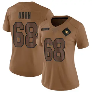 Arizona Cardinals Women's Olisaemeka Udoh Limited 2023 Salute To Service Jersey - Brown