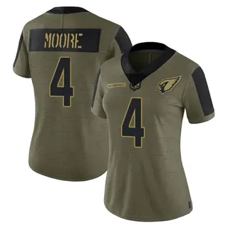 Arizona Cardinals Women's Rondale Moore Limited 2021 Salute To Service Jersey - Olive