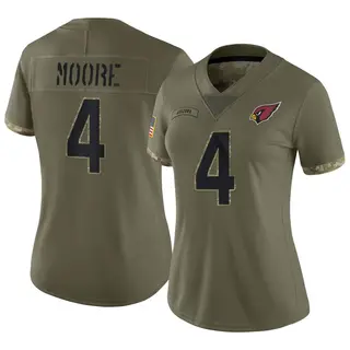 Arizona Cardinals Women's Rondale Moore Limited 2022 Salute To Service Jersey - Olive