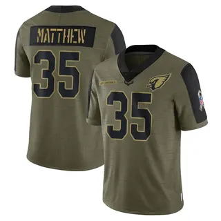 Arizona Cardinals Youth Christian Matthew Limited 2021 Salute To Service Jersey - Olive