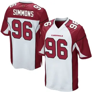 Arizona Cardinals Youth Elijah Simmons Game Jersey - White