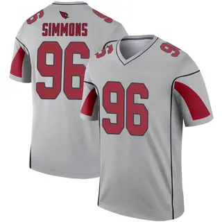 Arizona Cardinals Youth Elijah Simmons Legend Inverted Silver Jersey