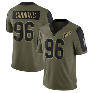 Arizona Cardinals Youth Elijah Simmons Limited 2021 Salute To Service Jersey - Olive