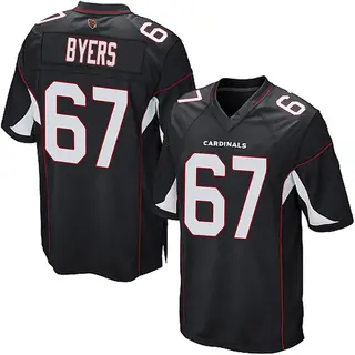 Arizona Cardinals Youth Jeremiah Byers Game Alternate Jersey - Black