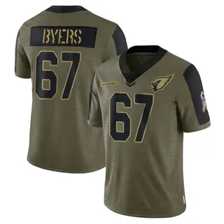 Arizona Cardinals Youth Jeremiah Byers Limited 2021 Salute To Service Jersey - Olive