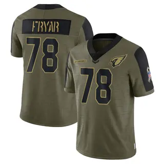 Arizona Cardinals Youth Josh Fryar Limited 2021 Salute To Service Jersey - Olive