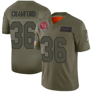 Arizona Cardinals Youth Kitan Crawford Limited 2019 Salute to Service Jersey - Camo