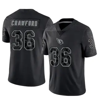Arizona Cardinals Youth Kitan Crawford Limited Reflective Jersey - Black