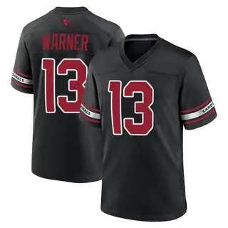 Arizona Cardinals Youth Kurt Warner Game 2nd Alternate Jersey - Black