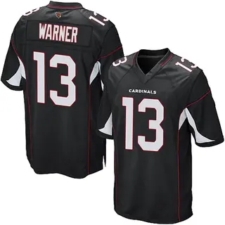 Arizona Cardinals Youth Kurt Warner Game Alternate Jersey - Black