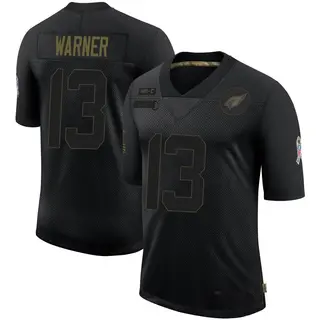 Arizona Cardinals Youth Kurt Warner Limited 2020 Salute To Service Jersey - Black