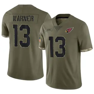 Arizona Cardinals Youth Kurt Warner Limited 2022 Salute To Service Jersey - Olive