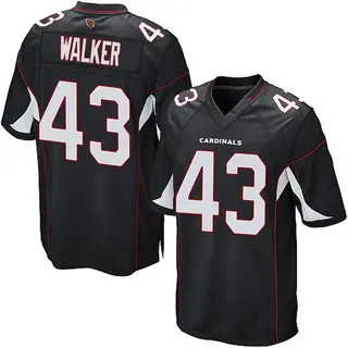 Arizona Cardinals Youth Mykal Walker Game Alternate Jersey - Black