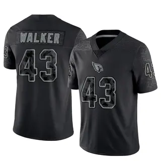 Arizona Cardinals Youth Mykal Walker Limited Reflective Jersey - Black