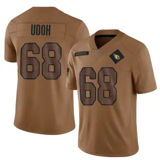 Arizona Cardinals Youth Olisaemeka Udoh Limited 2023 Salute To Service Jersey - Brown