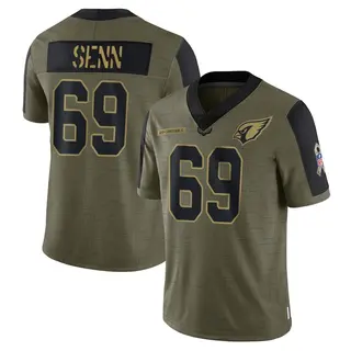 Arizona Cardinals Youth Valentin Senn Limited 2021 Salute To Service Jersey - Olive